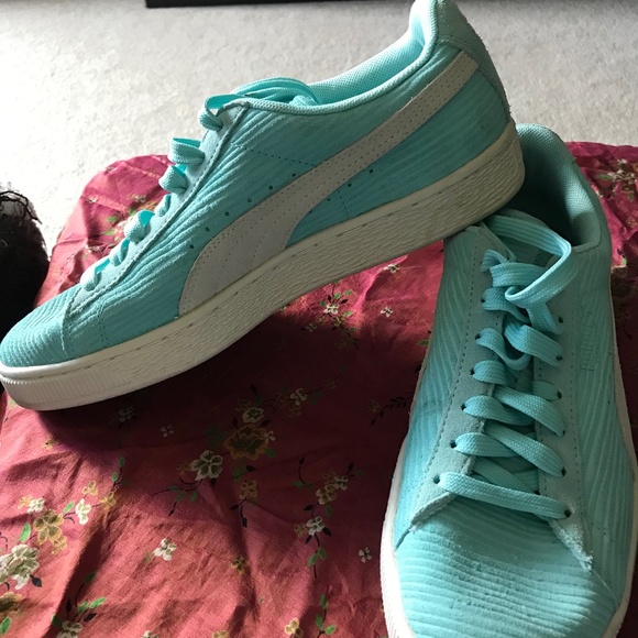 puma basket trainers womens